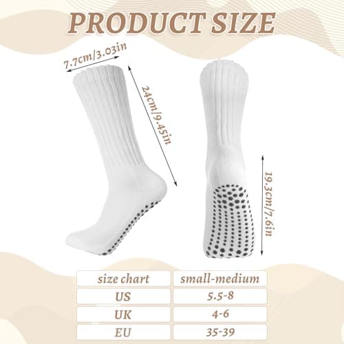 Zuimei 2 Pairs Pilates Grip Socks Women Non Slip Yoga Scrunch Socks — view 4