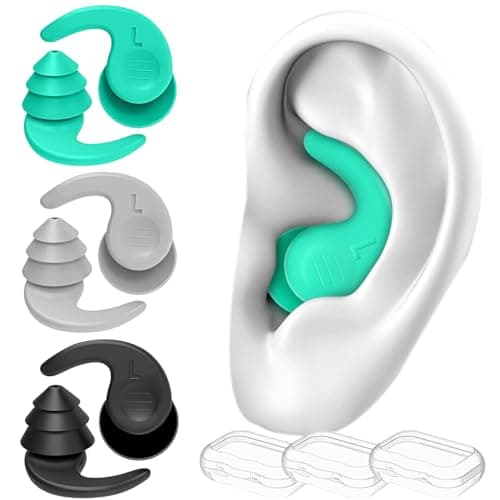 3 Pairs Waterproof Swimming Ear Plugs Reusable Silicone