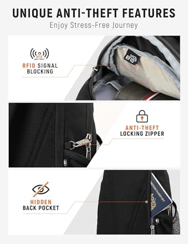 SKYSPER Sling Bag Anti-Theft RFID Crossbody Bag Travel Cross Body Backpack Shoulder Hiking Sling Daypack(Black) — view 3