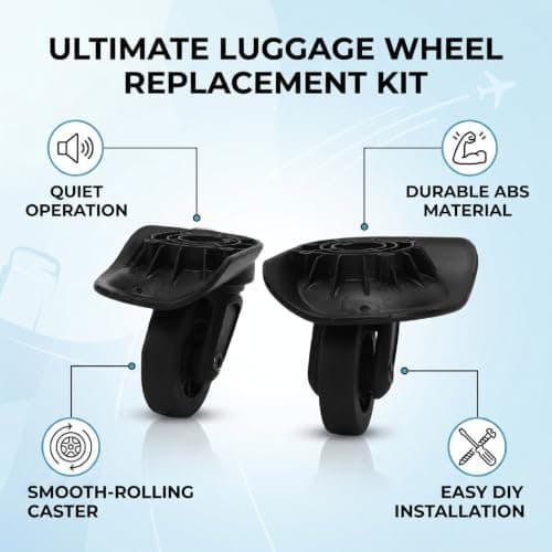 VGEBY Universal Luggage Wheel Replacement Kit, 2-Pack Quiet Glide — view 3