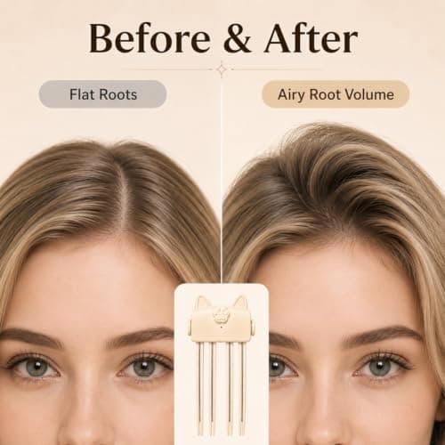 Heated Root Lifting Hair Clips for Crown Hair Volumizing Styling — view 4