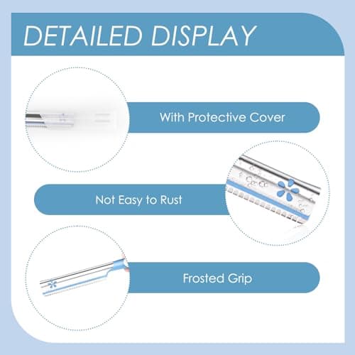 5Pcs Beard Mustache Straight Edge Razors, Men's Beards Edgers Trimmer Shaping Tool Eyebrow Razor Stainless Steel Blade for Facial Hair Fuzz Remover Hair Shaver, Replacement for Travel Grooming Styling — view 4