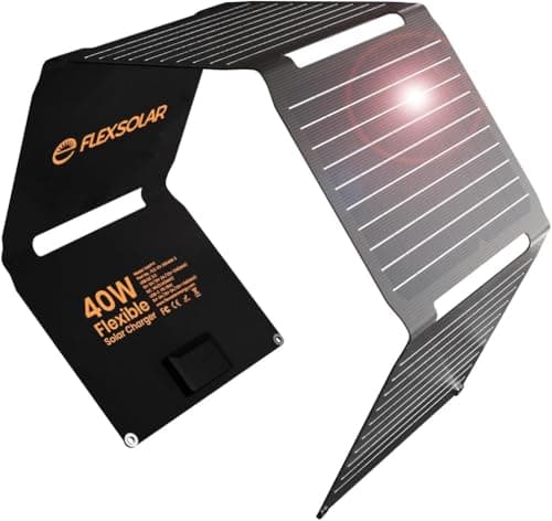 FlexSolar 40W Portable Solar Panel Charger - Upgraded Fast Charging