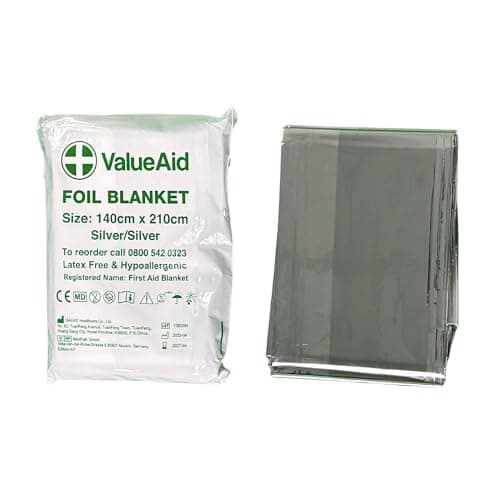 Value Aid Adults Foil Blanket 12 Pack