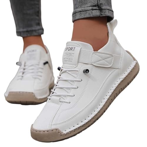 Memory Foam Comfortable Slip on Sneakers for Women Extra Wide Orthopedic Sports Shoes for Women Arch Support Comfortable Running Casual Sneakers Tennis Stylish Cushioned Traveling White — view 2