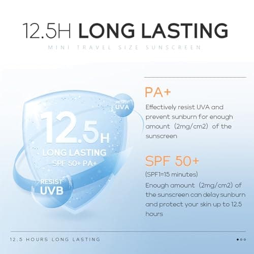 16 Pack Mini Travel Size Sunscreen - Waterproof Sun Cream SPF 50+ PA+++ - Brightening & No White Cast Sunblock - UV Protection for Outdoor, Vacations, Work Commute, Business Trips — view 4