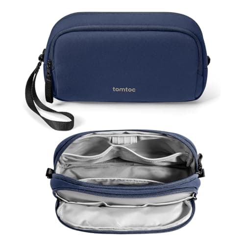tomtoc Electronic Organizer Travel Case, Dual Compartment Tech Organization
