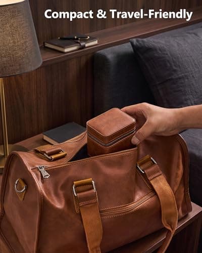 ProCase Single Watch Travel Case for Men, Portable Watch Holder -Brown — view 6