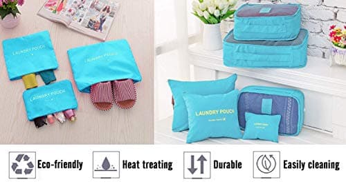 Vicloon Multifunction Packing Cubes - 8 PCS Organizer Packing Bags for Suitcase, Luggage Packing Organizers with Shoe Bag, Travel Storage Accessories — view 6
