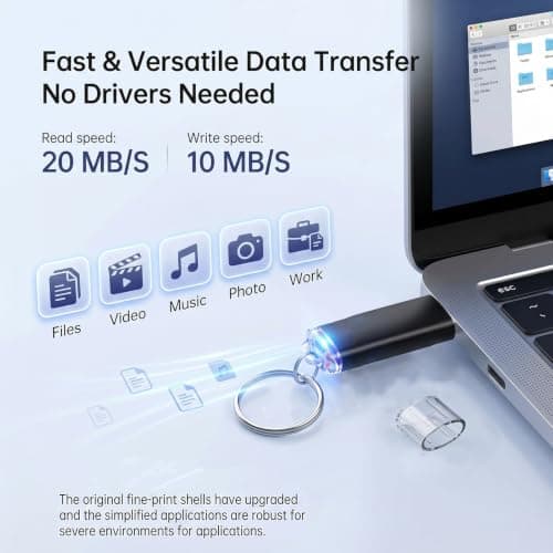 jiqichimao 5 Pack 32GB Black Plastic USB Flash Drive, USB 2.0 usb drive — view 2