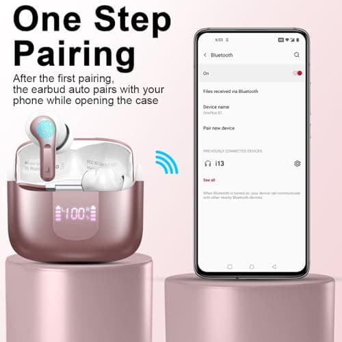 Ordtop Wireless Headphone Bluetooth 5.4 Earbud, HiFi Stereo Bass in-Ear Bud — view 6