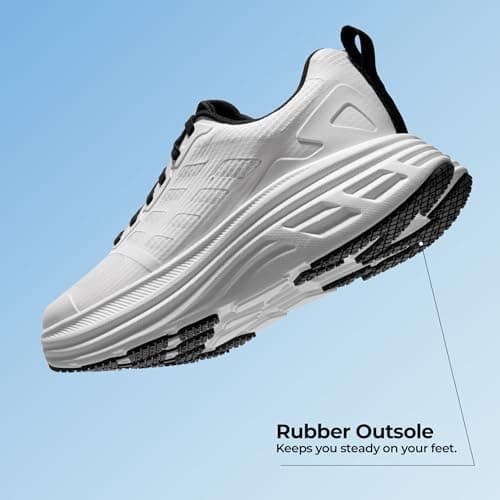 NORTIV 8 Women's Walking Shoes Running Tennis Sneakers,White,6.5 — view 5