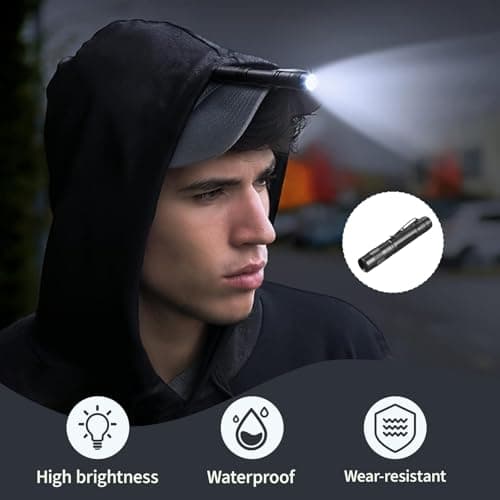 Mini Torch, 3.5" Small Pocket Torch, LED Flashlight with Pocket Clip, Ultra Bright Waterproof LED Pen Torch Light for Household Workshop Outdoor Activities Hiking Camping Cycling and Emergency Use — view 4