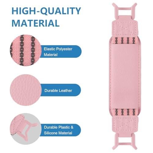 HoYiXi Universal Soft Elastic Hand Strap for 6-7'' eReader, Compatible with Kindle, Kobo, PocketBook, Tolino, High-Elasticity Hand Strap Finger Grip Holder For 6'',6.8", 7" eReader,Pink — view 3