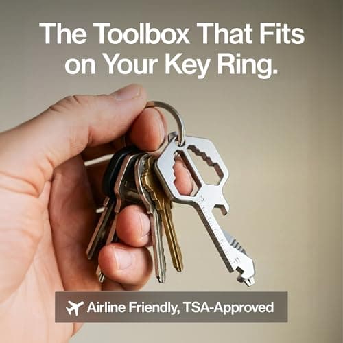 KeySmart Multitool Pro - 18-in-1 Multifunction Key Shaped Tool Pocket Multi-Tool Key Chain Bottle Opener Keychain, Key Multitool Keychain for Men Gift, EDC Gear Keychain, Stainless Steel, 1 Pack — view 6