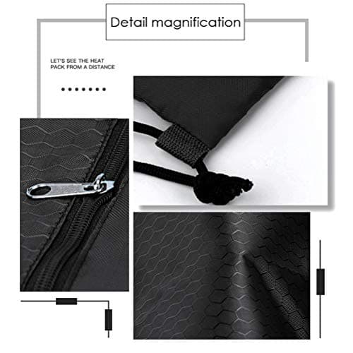 zhuochuan Sports Drawstring Bag, 42 x 50 cm Waterproof Foldable Drawstring Training Bag Unisex for Football Basketball Swimming Gym Beach Pool Camping – Black — view 5