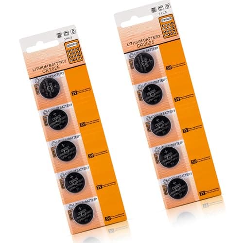 ECVGHD Multipacks of 5/10 CR2025 3V Coin Battery, 10 pieces — view 5