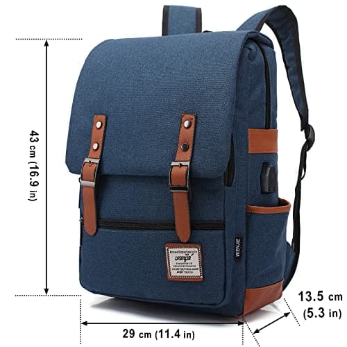 HASAGEI Backpack Vintage Unisex Rucksack Daypack Casual School Travel Laptop Tablet Bags — view 2