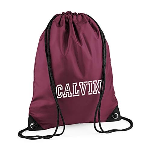 Nametape Express Pump/Swim bag drawstring backpack personalised with name, great choice of colous (Maroon) — view 4