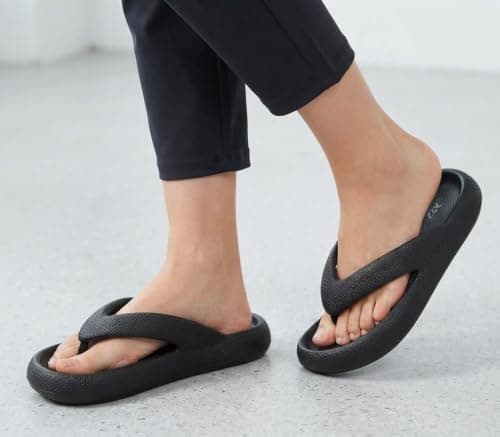 A2Z Women EVA Flip Flops Lightweight - Slider LDS 1304 Black 7/8 UK — view 2