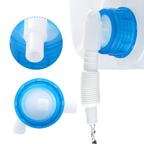 LDHHYH 2PCS 20L Collapsible Water Container with Tap and Lid, Foldable Water Carrier with Handle, Clear Plastic Portable Water Storage Tank for Outdoor Camping Hiking Emergency Use — view 5