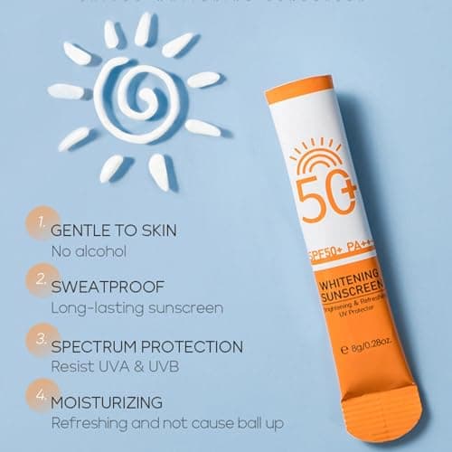 Mini Sunscreen SPF 50+ 8g, 24 Pack Travel Size Sun Cream for Face & Body, Waterproof & Non-Greasy, No White Cast, Lightweight UV Protection for Daily Use — view 2