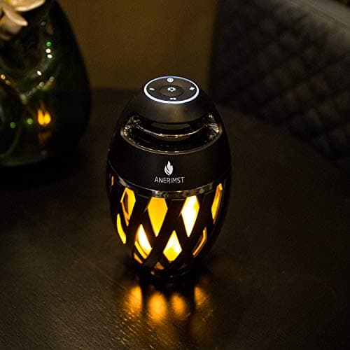 ANERIMST Birthday Gifts for men, Outdoor Bluetooth Speaker with Flame Effect, IP65 Waterproof Wireless, Loud Stereo Sound, for Dad, Best Garden Gadgets for Camping Grilling — view 2