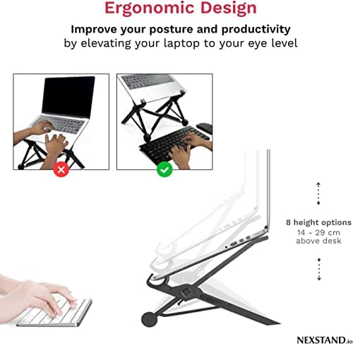 NEXSTAND K2 Laptop Stand Bundle with Portable Height Adjustable Ergonomic Laptop Riser, Wireless Keyboard and Mouse and Protective Carry Case — view 6