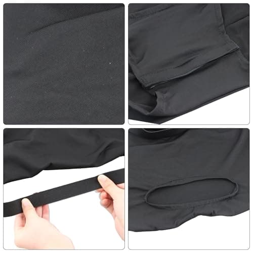 Anseom Suitcase Cover, Elastic Travel Luggage Cover Luggage Cover for 18-32 Inches Suitcase Protective Cover Black Baggage Covers for Travel with a Luggage Tag (M:22-24 Inches) — view 3