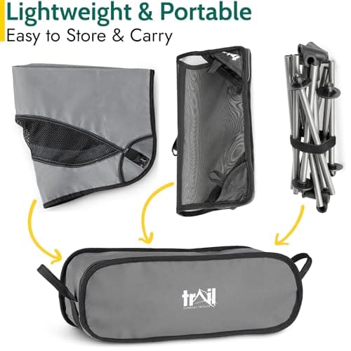 Trail Hawk Ultralight Camping Chair, Grey — view 5