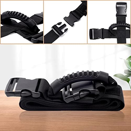 ECOSHIRE Box Carrying Strap with Handle, Handheld Belt for Safely Moving and Lifting Heavy Boxes, Adjustable Belt, Cross Style Carry Straps, Suitable for Groceries, Luggage(74.8 inch) — view 3