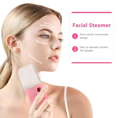 Nano Mist Face Sprayer Pink Plastic 30ml Portable USB Charging — view 5