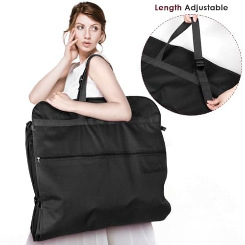 Univivi Wedding Dress Bag, 72 Inch Dress Bags Covers, Black — view 5