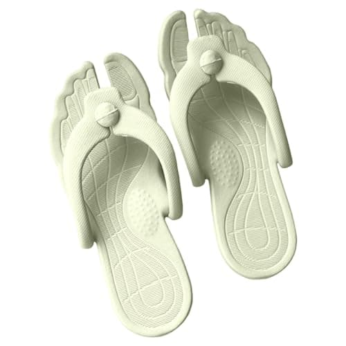 Lightweight Travel Slippers for Women and Men, Quick-Dry Bathroom Slides with Cushioned Sole, Non-Slip Indoor Outdoor Beach Sandals, Foldable Design for Easy Packing(Green, 6.5) — view 4