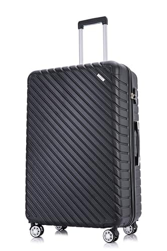 FLYMAX 55x35x20 Cabin Suitcase Carry on Suitcase Hard Shell Hand Luggage Cabin Bag Case Approved for Ryanair EasyJet 2 Small Fits 8kg 10kg 35 Litre Capacity + 3 Digit Lock + Telescopic Handle Luggage