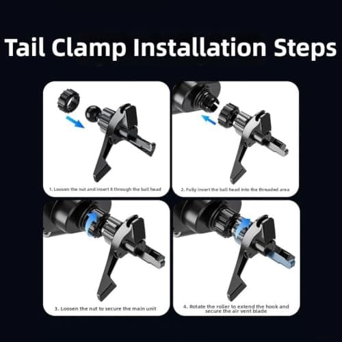 Compact Foldable Car Charger Mount 15W for Travel(Black) — view 4