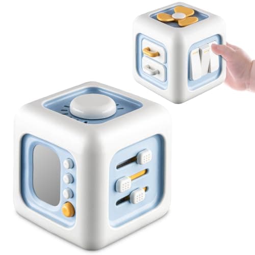 lerrbo Busy Cube Sensory Toy for Babies 6M+, 1PCS