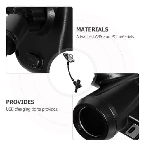 Gadpiparty Dual Usb Port Car Charger Phone Holder Mount with Cigarette Lighter Socket Compatible with 3 to 6.5 Inch Phones Dashboard Mount for Navigation and Charging — view 4