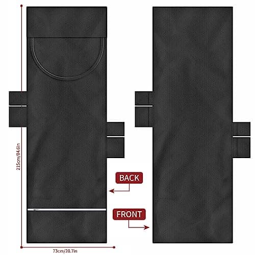 Vinsani Sun Lounger Beach Towel with Pockets, Soft & Quick Dry, Black — view 6