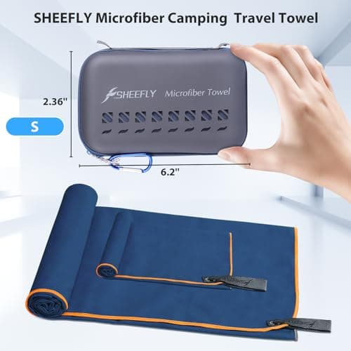 SHEEFLY Microfibre Travel Quick Dry Towel Super Absorbent Gym Towel — view 2