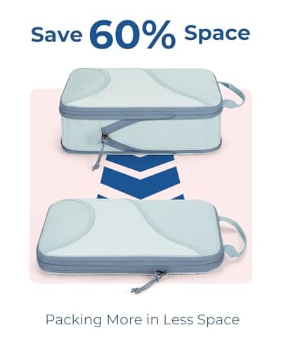 BAGSMART 6 Set Compression Packing Cubes, Travel Bag for Carry on Backpack — view 2