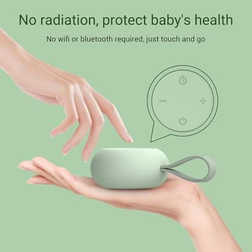 Portable Baby Sound Machine [White Noise for Babies Kids Adults][Sleep Soother][Timer Function][12 Soothing Sounds] 15 Hours Battery Life, Travel,Registry Gift,Shower,Clips on Baby Stroller. Mint — view 6