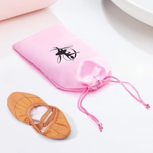 1 Pcs Ballet Shoe Bags Pink Soft Drawstring Shoe Bag for Pointe, Ballet Bag — view 6