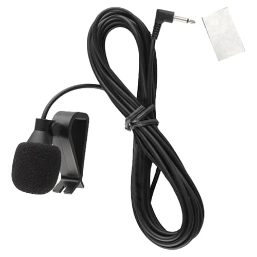 Bamyli 3.5mm Car Microphone – Noise Cancelling Small Microphone with 3M Cable & Clip, Plug and Play External Mic for Kenwood Sony JVC Alpine Vehicle Stereo GPS Radio