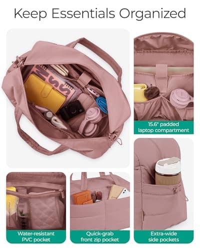 bagsmart 31L Travel Gym Duffle & Wet Pocket, Weekend Overnight Carry on Bag — view 2