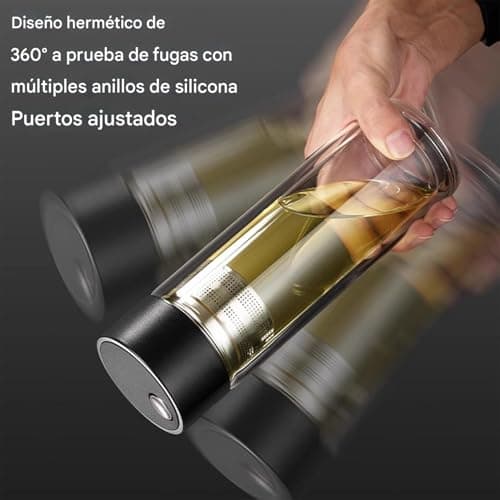 Glass Tea Bottle Tea Cup with Filter 400ml — view 3