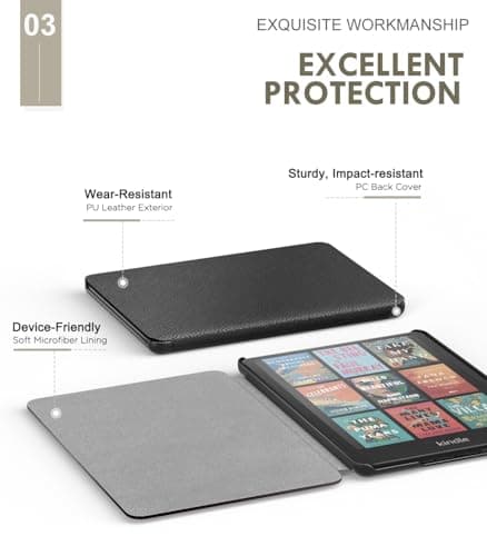 MoKo Case for 7" Kindle Paperwhite 12th Gen 2024/Colorsoft, Black — view 4