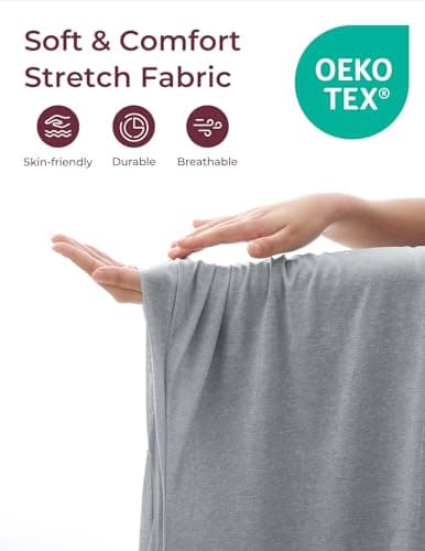 momcozy Cooling Pillowcase for U Shaped Pregnancy Pillow, Case Only, Grey — view 4
