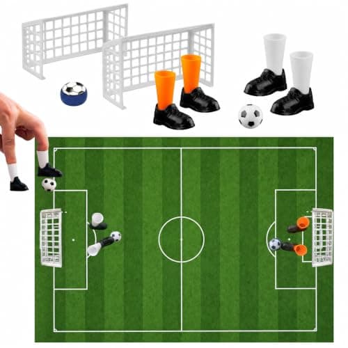 Techspace Finger Mini Football Game, Football Gift for Boys, Party Bag Fillers, Mini Travel Game, Brings People Together, Family Board Games, for 1-4 Players, Ages 6+