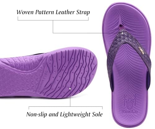 KuaiLu Flip Flops For Women Arch Support Yoga Mat Cushioned Thong Sandals — view 5